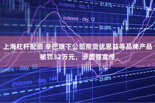 上海杠杆配资 辛巴旗下公司带货优思益等品牌产品被罚32万元,涉虚假宣传